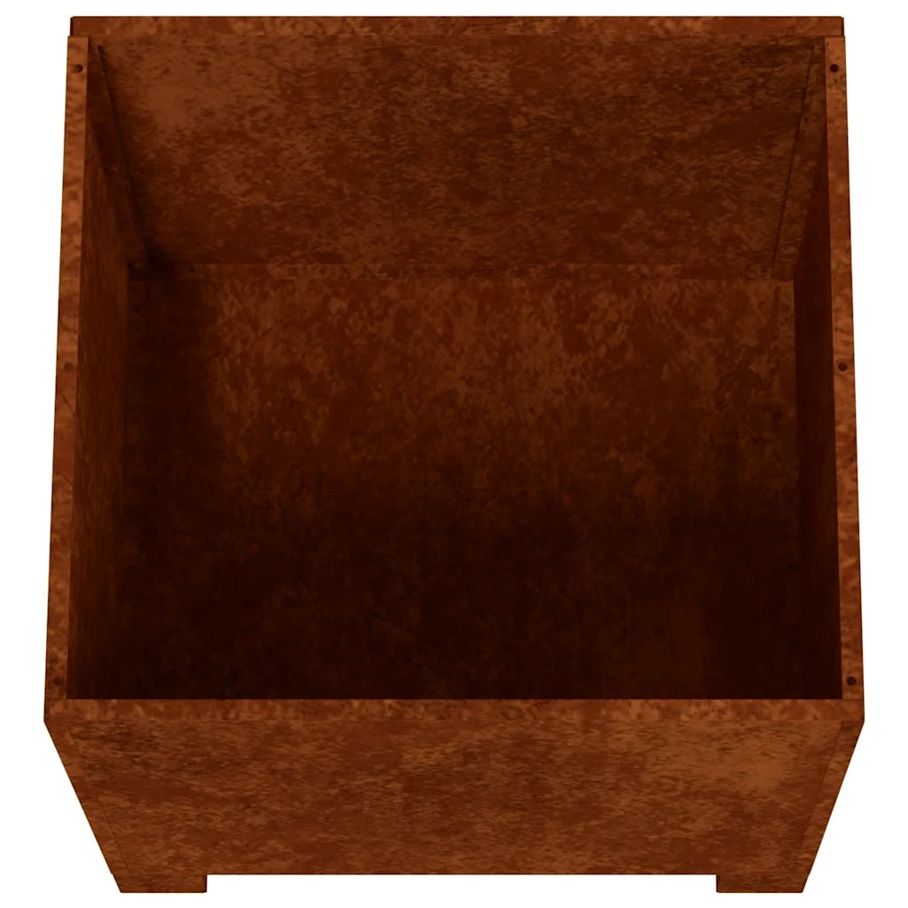 Fioriera | Cassetta per fiori | Vaso con Gambe Ruggine 30x30x30 cm Acciaio Corten