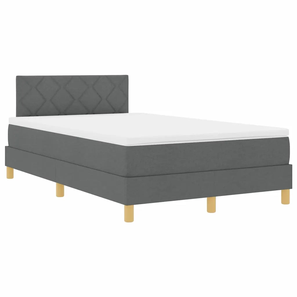 Letto a molle con cuscino Grigio scuro 120 x 190 cm Tessuto 3338980