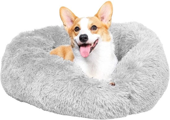 Donut per cani, Cuscino morbido per gatti, Cuscino per animali calmante, Letti anti ansia per animali con fodera lavabile e rimovibile, Sedia anti slittamento per animali