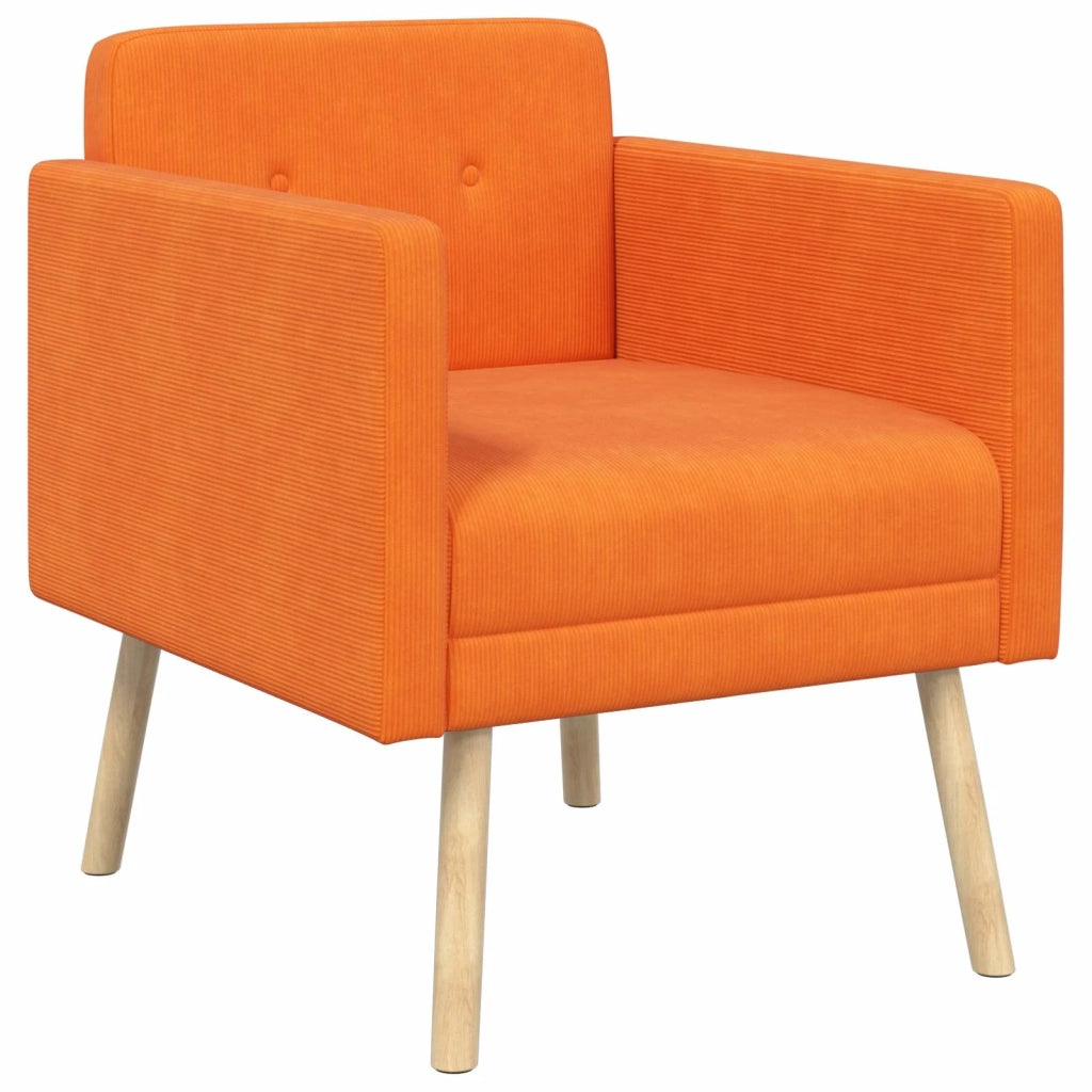 Sedia d'accento Arancione Tessuto in velluto a coste 42044815