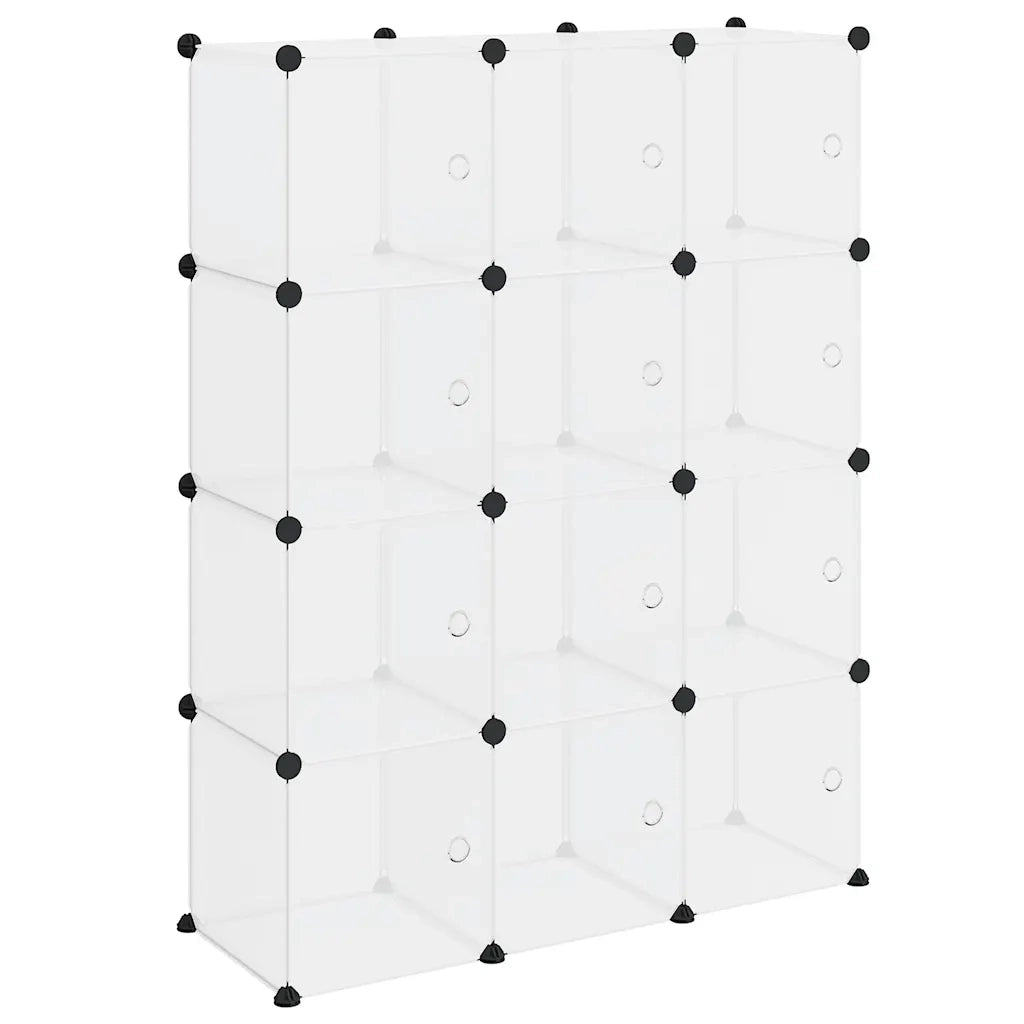 Contenitore a Cubo con 12 Cubi e Ante Trasparente PP CFW4776487