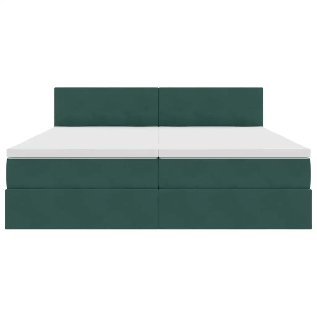 Letto con Contenitore con materasso Verde Scuro 100 x 200 cm 3370970