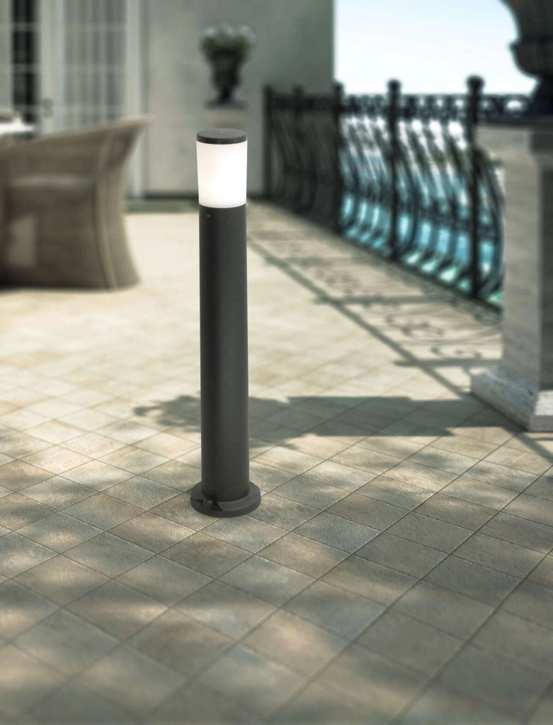 LOANO PALO 80 CM 1 LUCE NERO IP55 ATTACCO E27 LAMPADINA INCLUSA