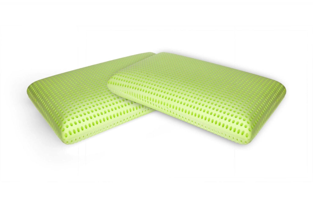 Talamo Italia Set di 4 Cuscini per Rosmarino, 100% Made in Italy, Guanciale sfoderabile a "saponetta" in Memory Foam forato ,Anallergico e Traspirante,70x40xh16 cm