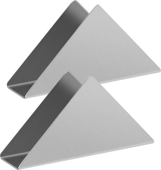 Servizio in acciaio inossidabile - 2 pezzi design a forma di triangolo verticale - per tavoli da lavoro, tavolate da pranzo, tavolate da picnic - bar cucina - argento.