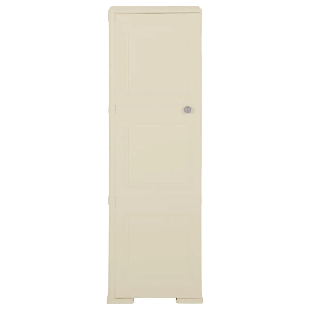 Armadietto in Plastica 40x43x125 cm Effetto Legno Bianco Angora 340604