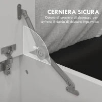 Panca Contenitore Multiuso in Legno per Camera e Ingresso, 80x40x40 cm, Bianco