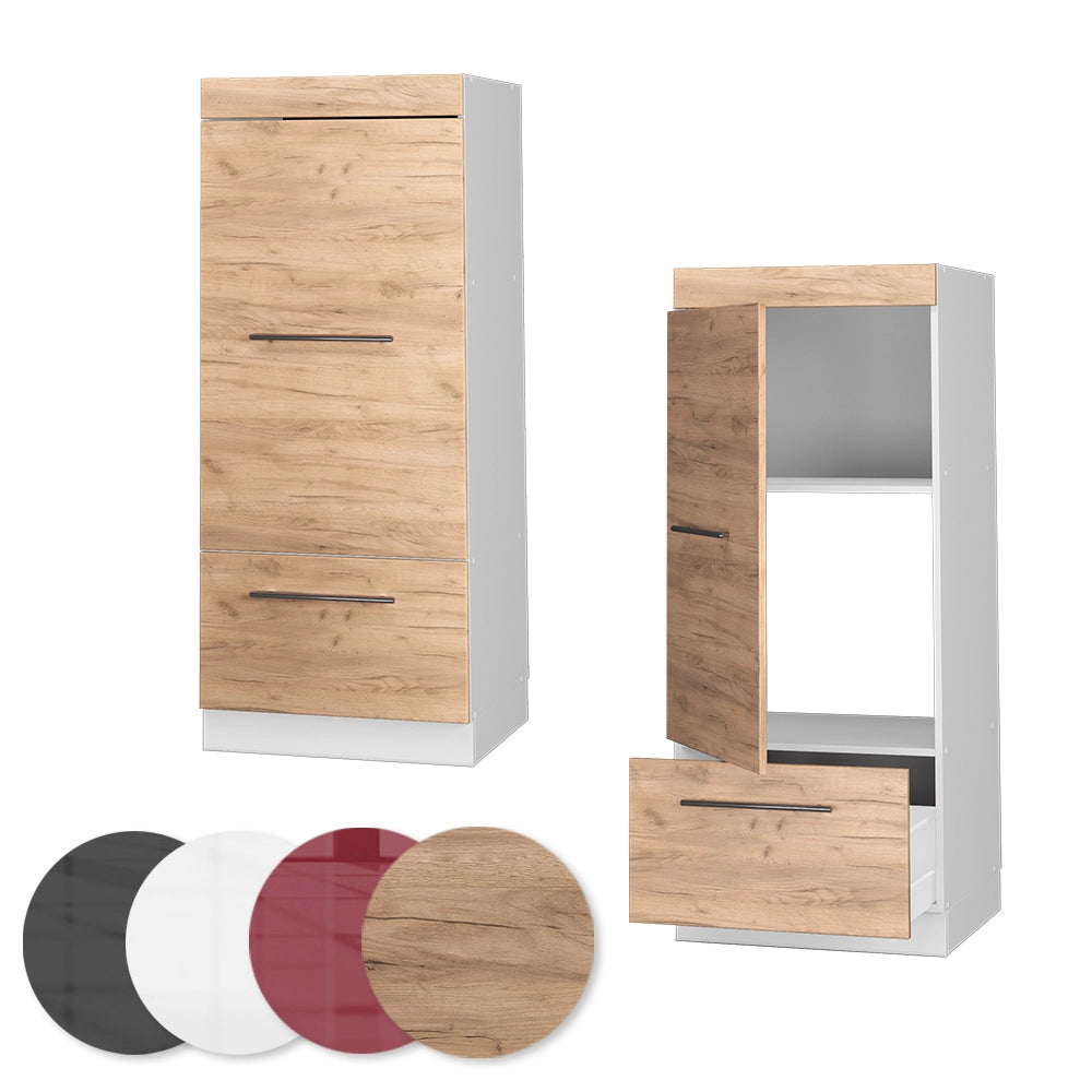 Mobile cucina microonde Fame-Line Rovere dorato/Bianco 60 cm Vicco