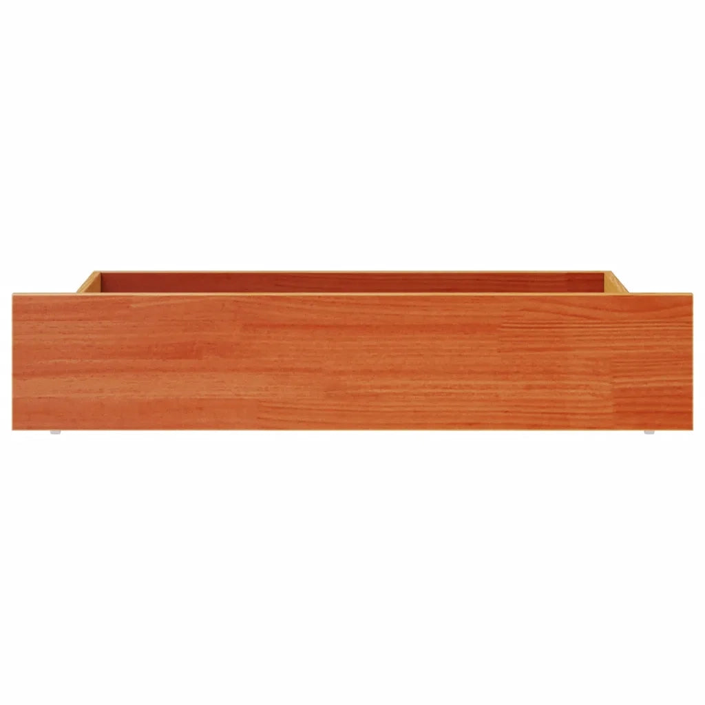 Cassetti per Letto 4 pz Marrone Cera in Legno Massello di Pino CFW1260179