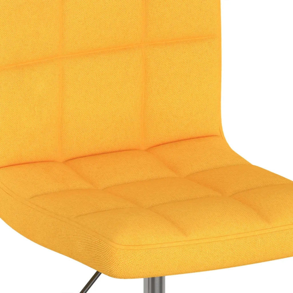 Sedie da Pranzo Girevoli 4 pz Gialle in Tessuto 3087455