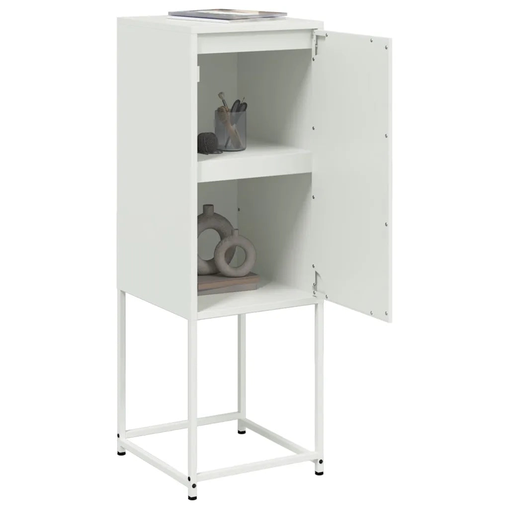 Credenza-Buffet-Armadio da cucina Bianca 36x39x107 cm in Acciaio