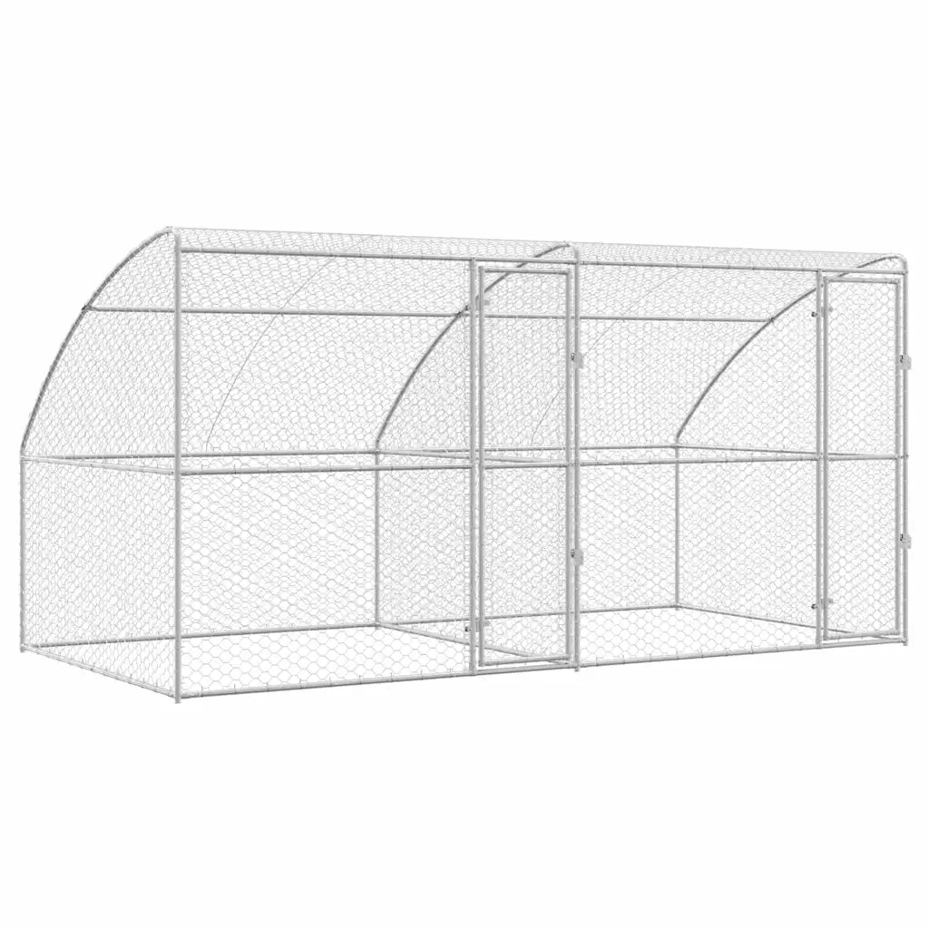Cuccia per cani 2 pcs Argento 4 x 2 x 2 m Acciaio zincato 3368333