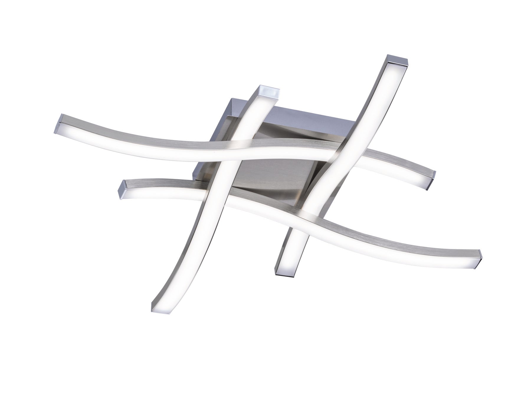 Plafoniera da Interno a LED in Metallo Nickel Opaco