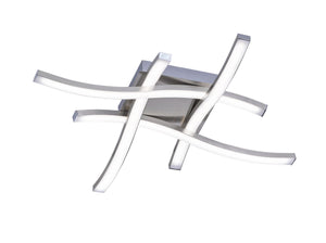 Plafoniera da Interno a LED in Metallo Nickel Opaco