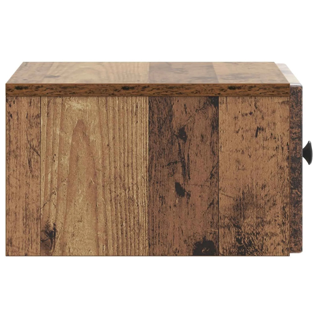 Mobiletto da notte a muro Legno antico 33 x 34,5 x 20 cm 898101
