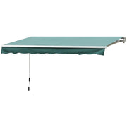 TENDA DA SOLE DA ESTERNO AVVOLGIBILE IMPERMEABILE 3 X 2.5 MT VERDE SCURO