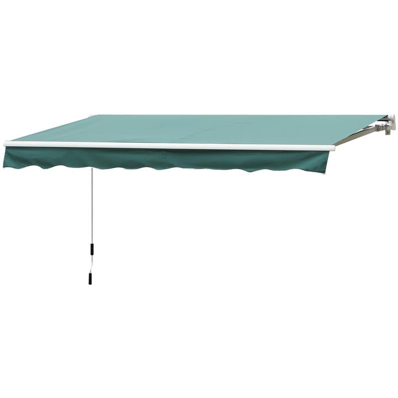 TENDA DA SOLE DA ESTERNO AVVOLGIBILE IMPERMEABILE 3 X 2.5 MT VERDE SCURO