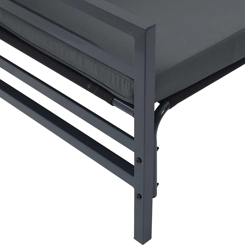 vidaXL Set Divano da Giardino 9 pcs Antracite Acciaio
