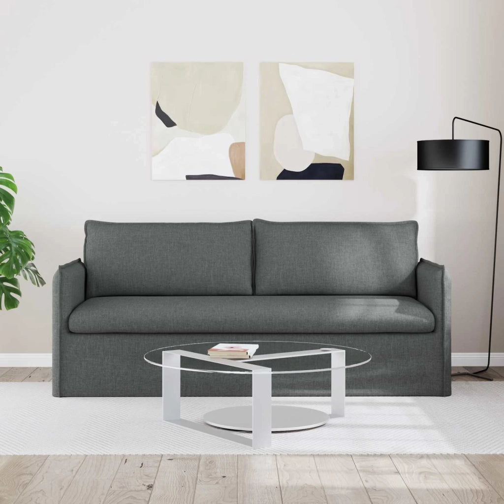 Divano Grigio scuro 196 x 82 x 85 cm Tessuto