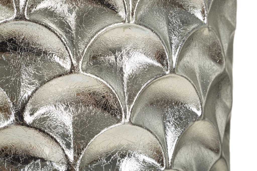 Porta Vasi Coppia Silvy Ø37x92 cm - Ø32x75 cm in Ferro Argento