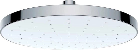 Douchekop senza calcare, pulizia automatica, douchecap, anticalcare con funzione di pulizia automatica, doccia a pioggia, rotondo, cromato, diametro: 22,5 cm
