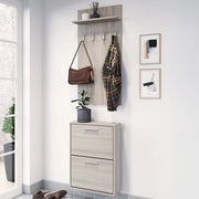 Sestola, Mobile da Ingresso Appendiabiti, 54x28x181h cm Marrone Olmo
