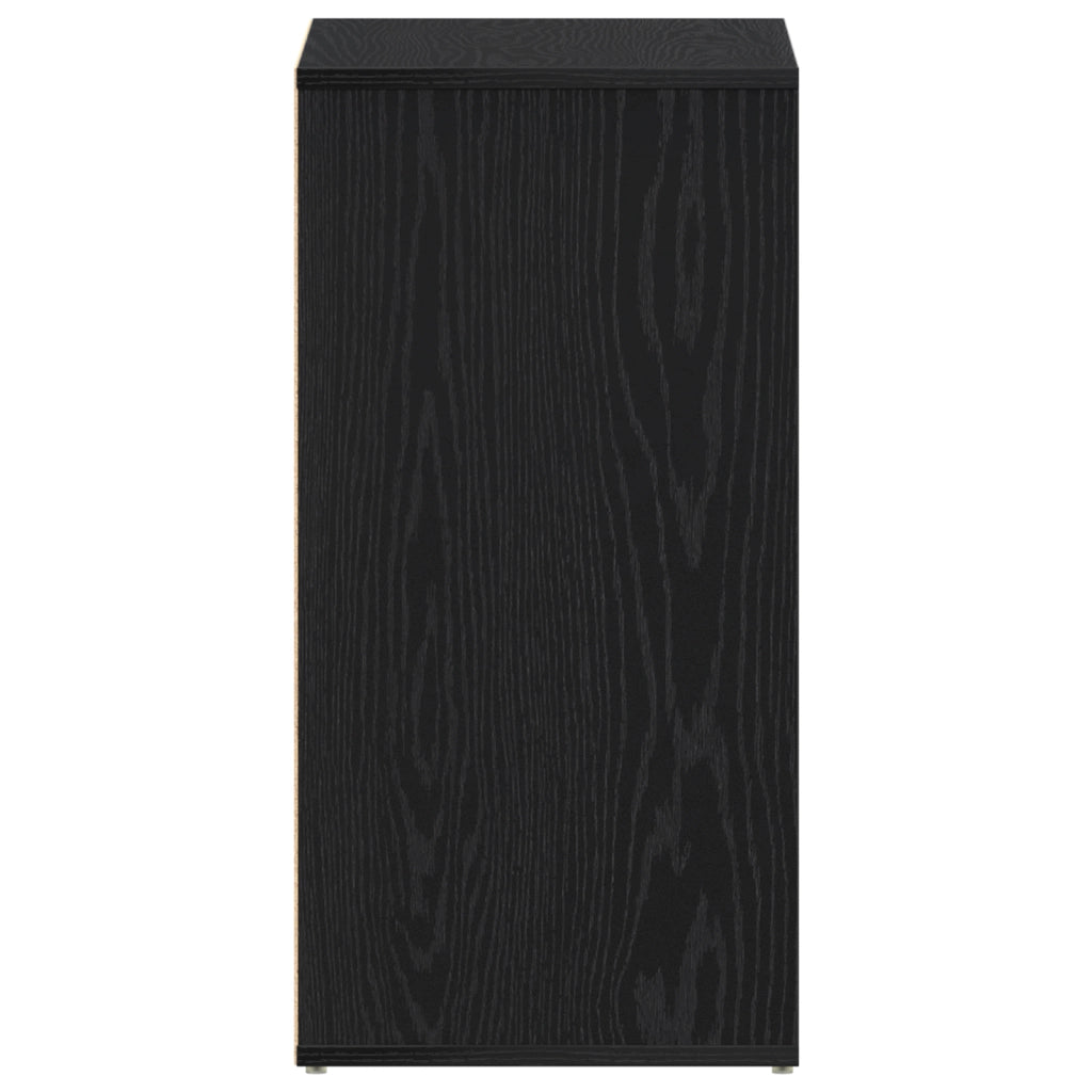 Mobiletto per scarpe  Nero Rovere 60x35x70 cm in legno ingegnerizzato