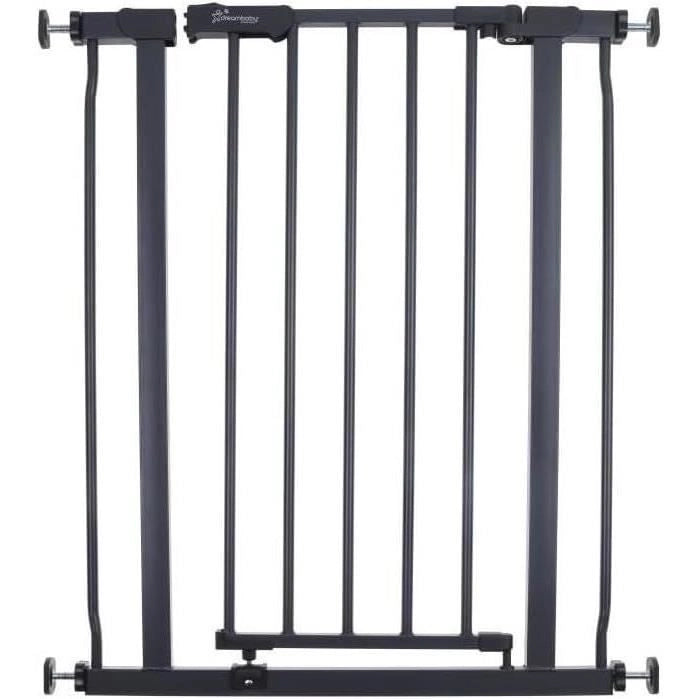 Cancelletto di sicurezza - DREAMBABY - AVA - Montaggio a pressione - 61-68 x 75 cm - Doppia chiusura - Antracite