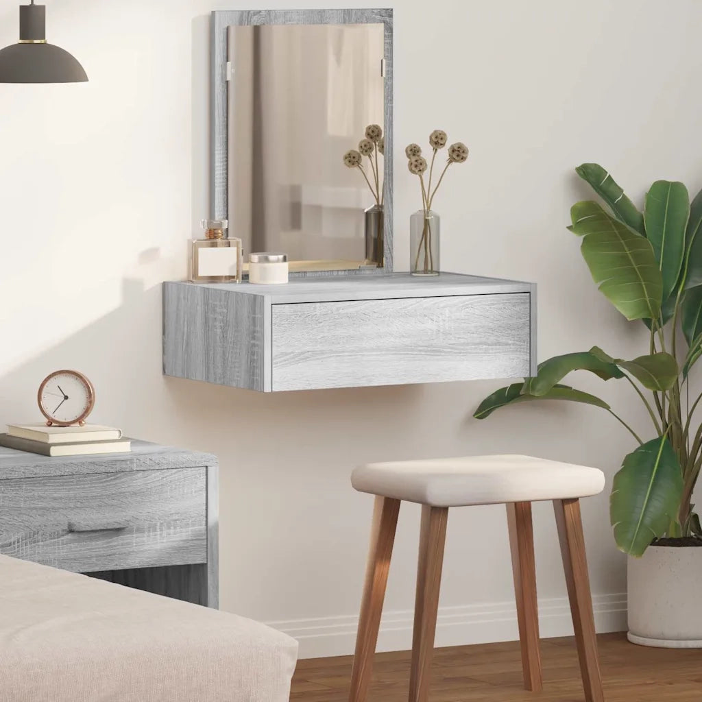 Tavolo da Trucco Grigio 60 x 40 x 70 cm Legno multistrato 865195