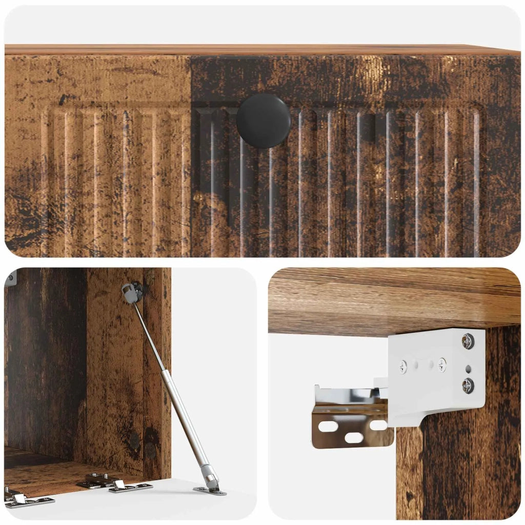 Mobile Porta TV da Muro Legno antico 59,5 x 41 x 30 cm