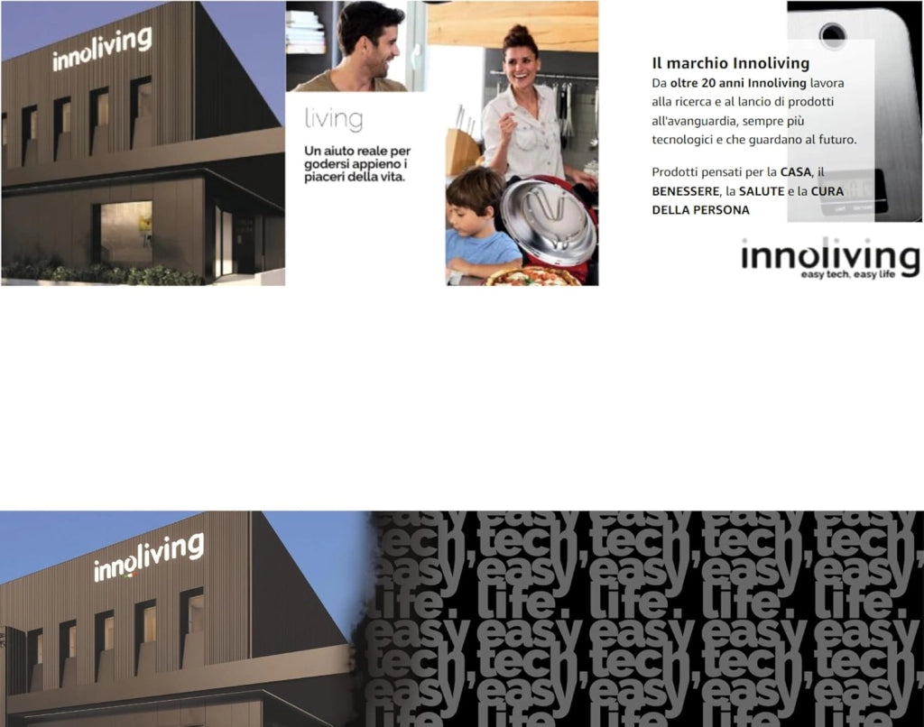Innoliving Macchina Elettrica Sfogliatrice per Pasta Fatta in Casa INN-783, 100W, 6 Livelli di Spessore, 3 Tipi di Pasta, Lavorazione Continua fino a 1 Ora