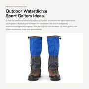 Gaiter Acqua Impermeabile - Protezione per le Gambe - Escursionismo/Alpinismo - 1 Paio - Tessuto Oxford - Dimensioni 45,5 x 19,7 cm