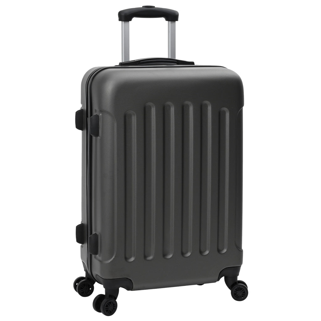 Set di valigie 3 pezzi rigido grigio scuro 20'' 24'' 28'' ABS