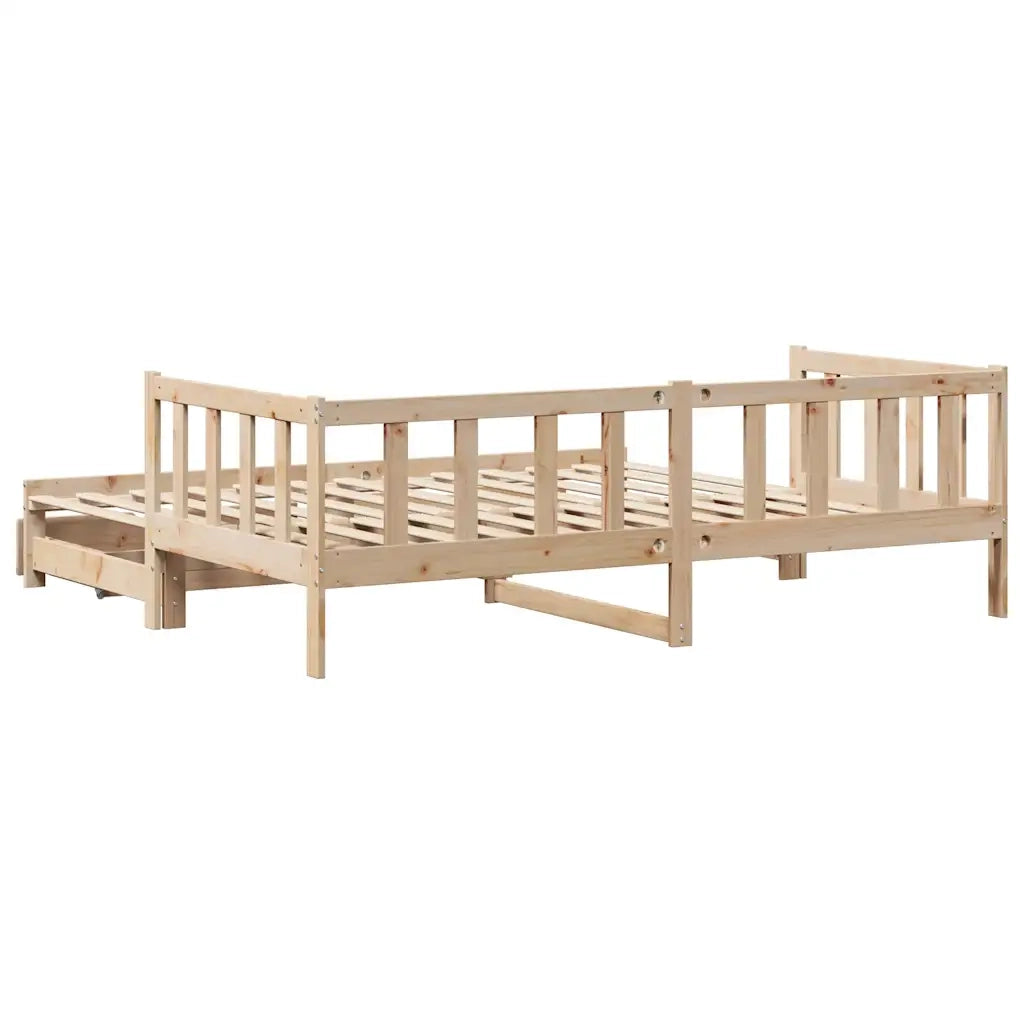 Divano Letto Estraibile con Cassetti senza Materasso 80x200 cm