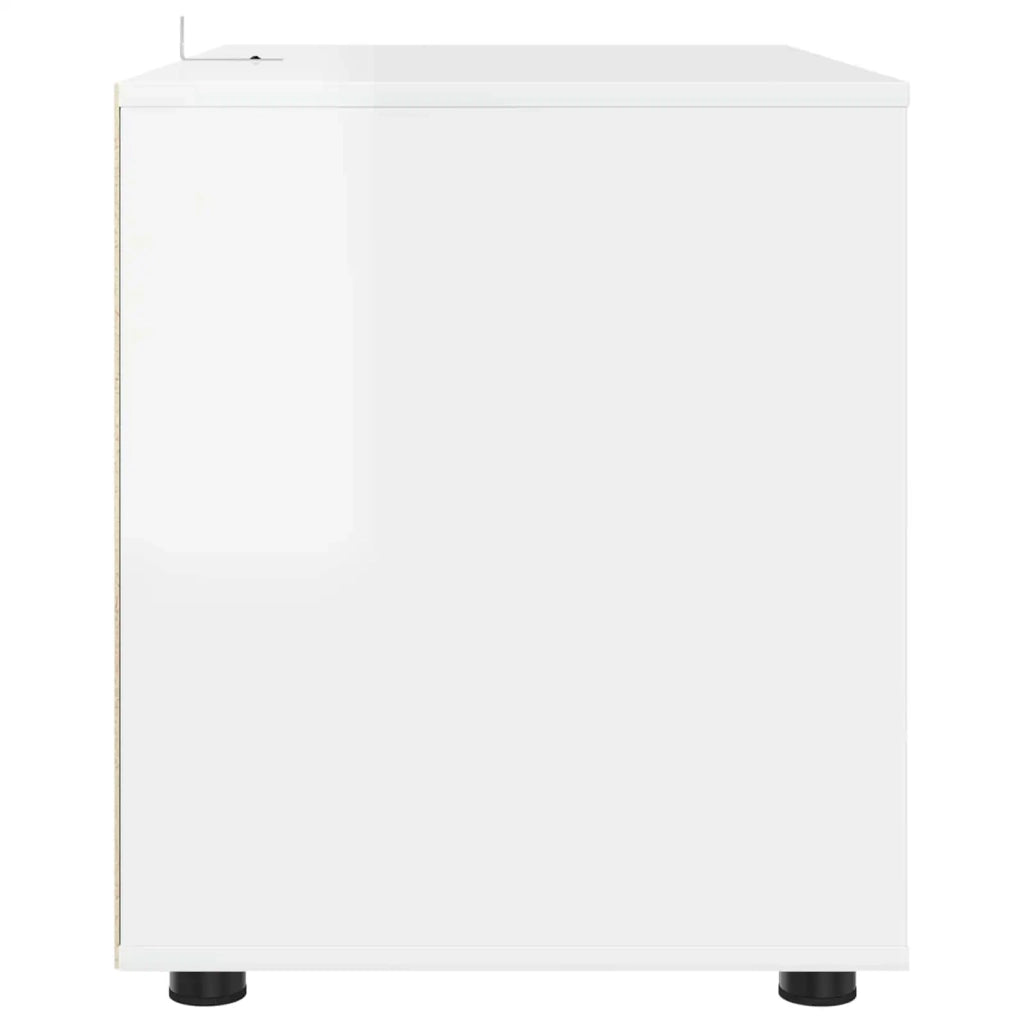 Armadio Bianco Lucido 80 x 48 x 57 cm Legno multistrato 888821