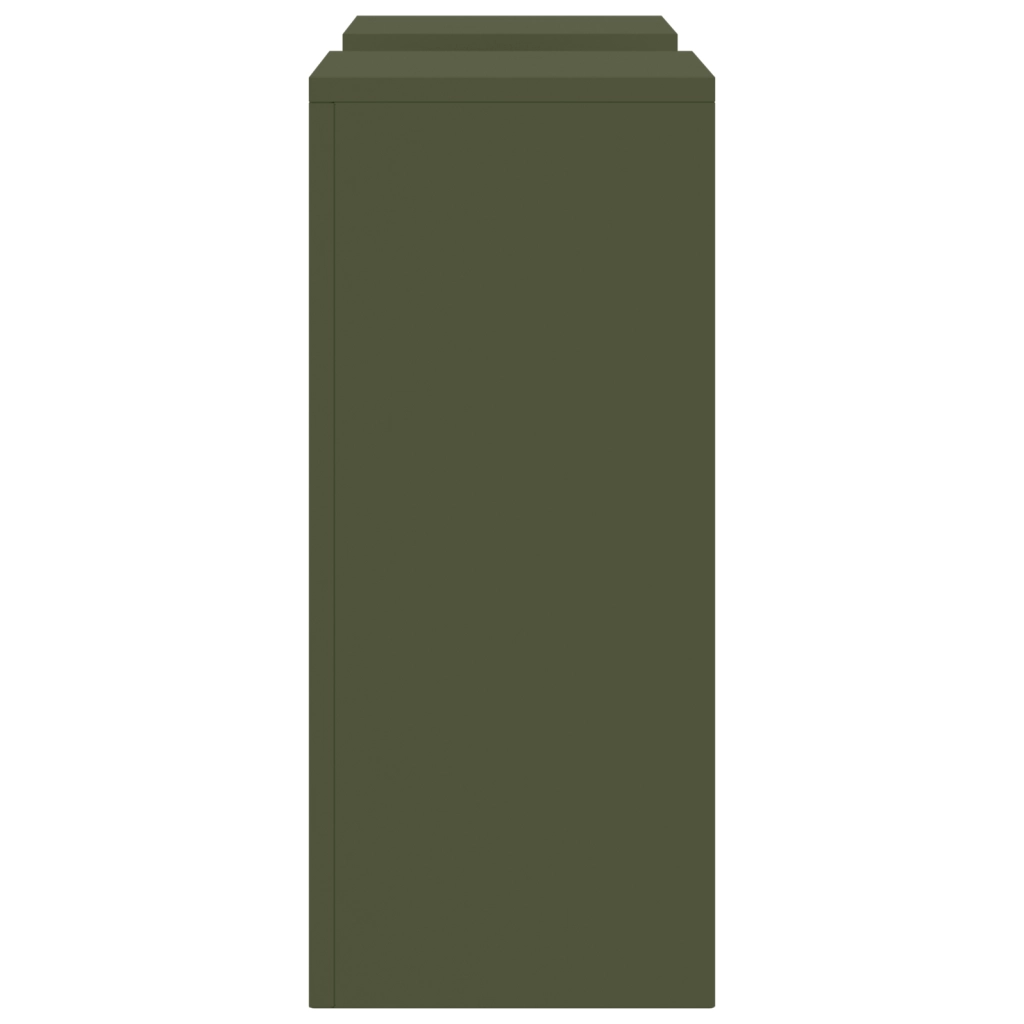Supporti per Piante da Esterno Pillar 2 pz Verde Oliva 24x24x55 cm Acciaio