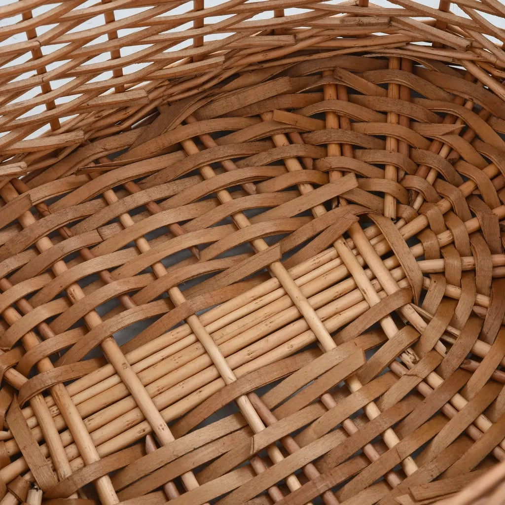 Cesta per Legna con Maniglie 56x40x28 cm Salice Naturale 286982