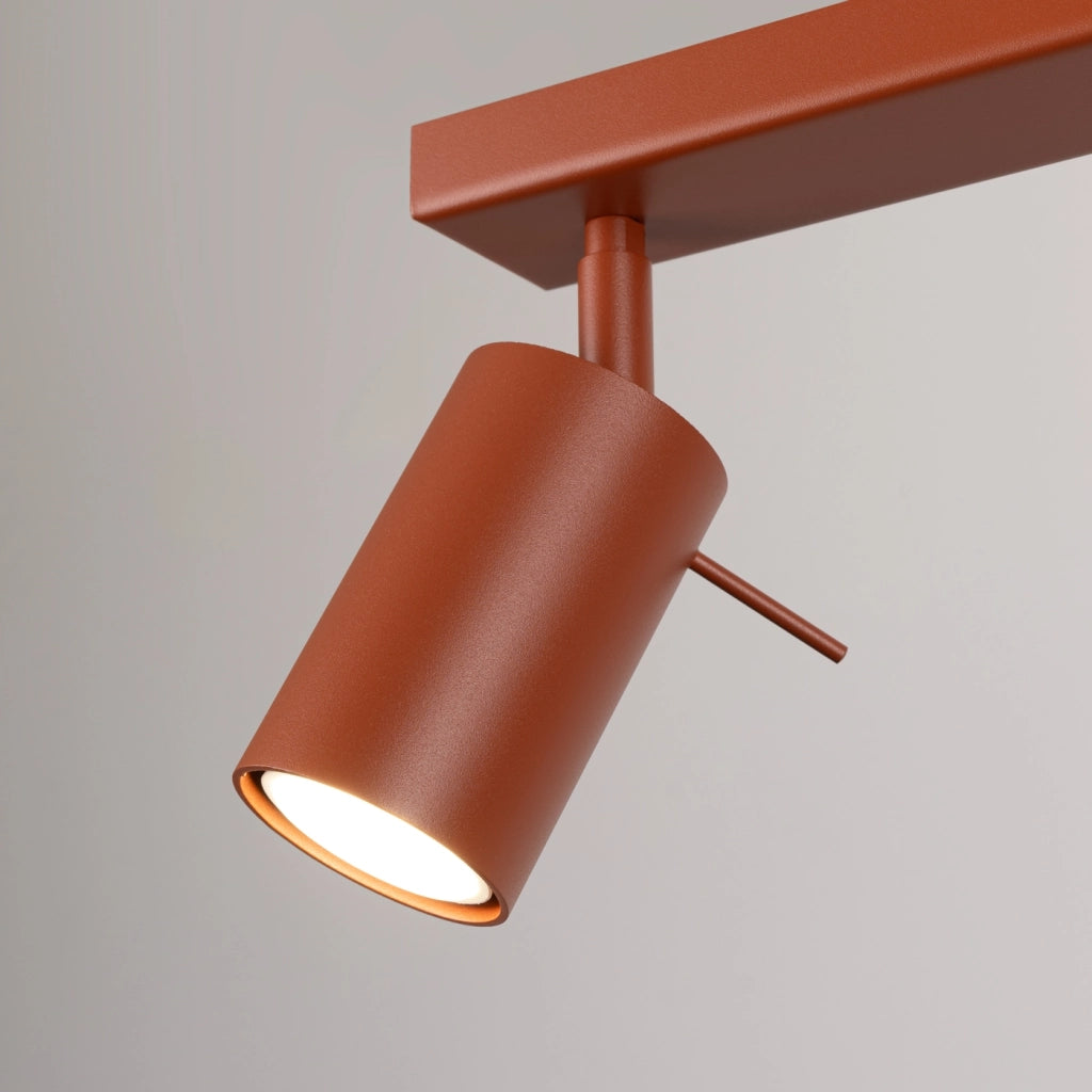 Lampada da soffitto RING 3L rosso ocra