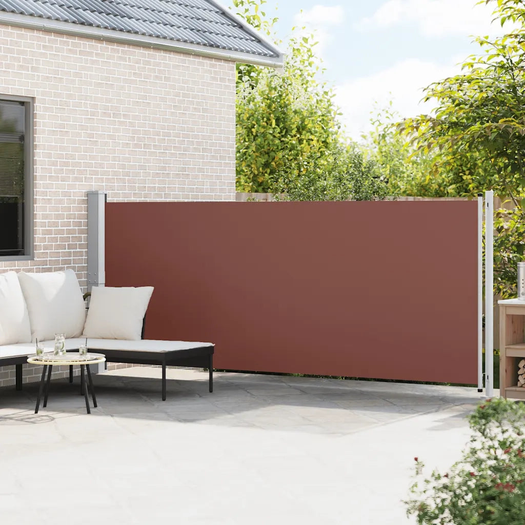 Tenda Laterale Retrattile per Patio 614x160 cm Marrone 313380
