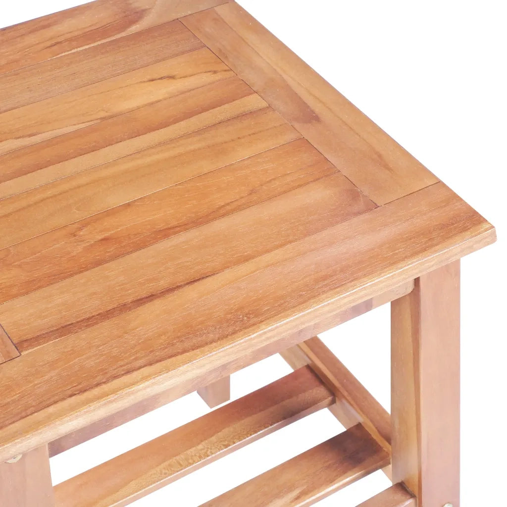 Tavolino da Salotto 40x40x50 cm Quadrato Legno Massello di Teak 44737