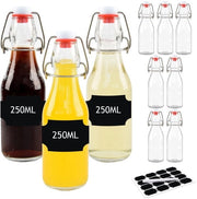 Set di bicchieri con imbuto 10 pezzi 250ml - Bicchieri in vetro - Liberi da leganti - Aereostatici - Resistenti al lavastoviglie - Vetro ecologico