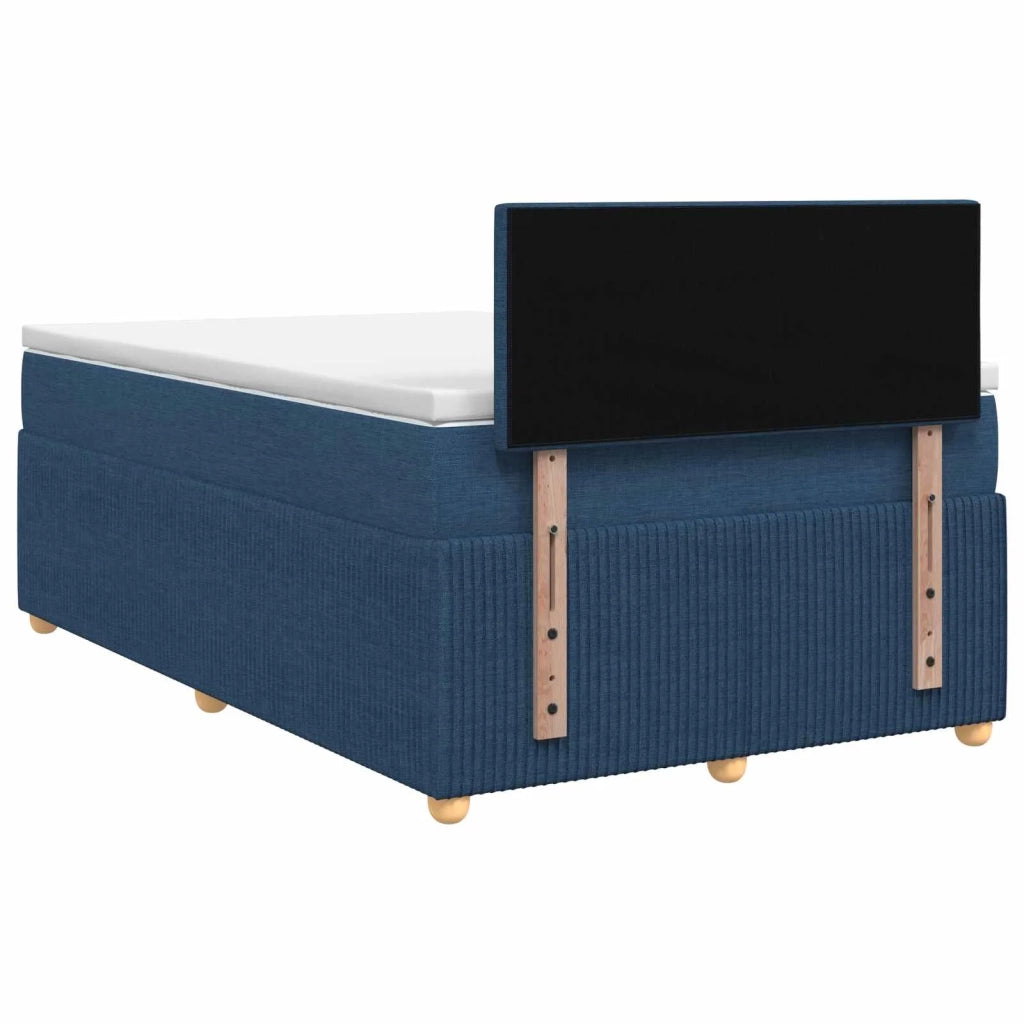 Letto box spring con materasso Blu 120 x 200 cm Tessuto 3451446