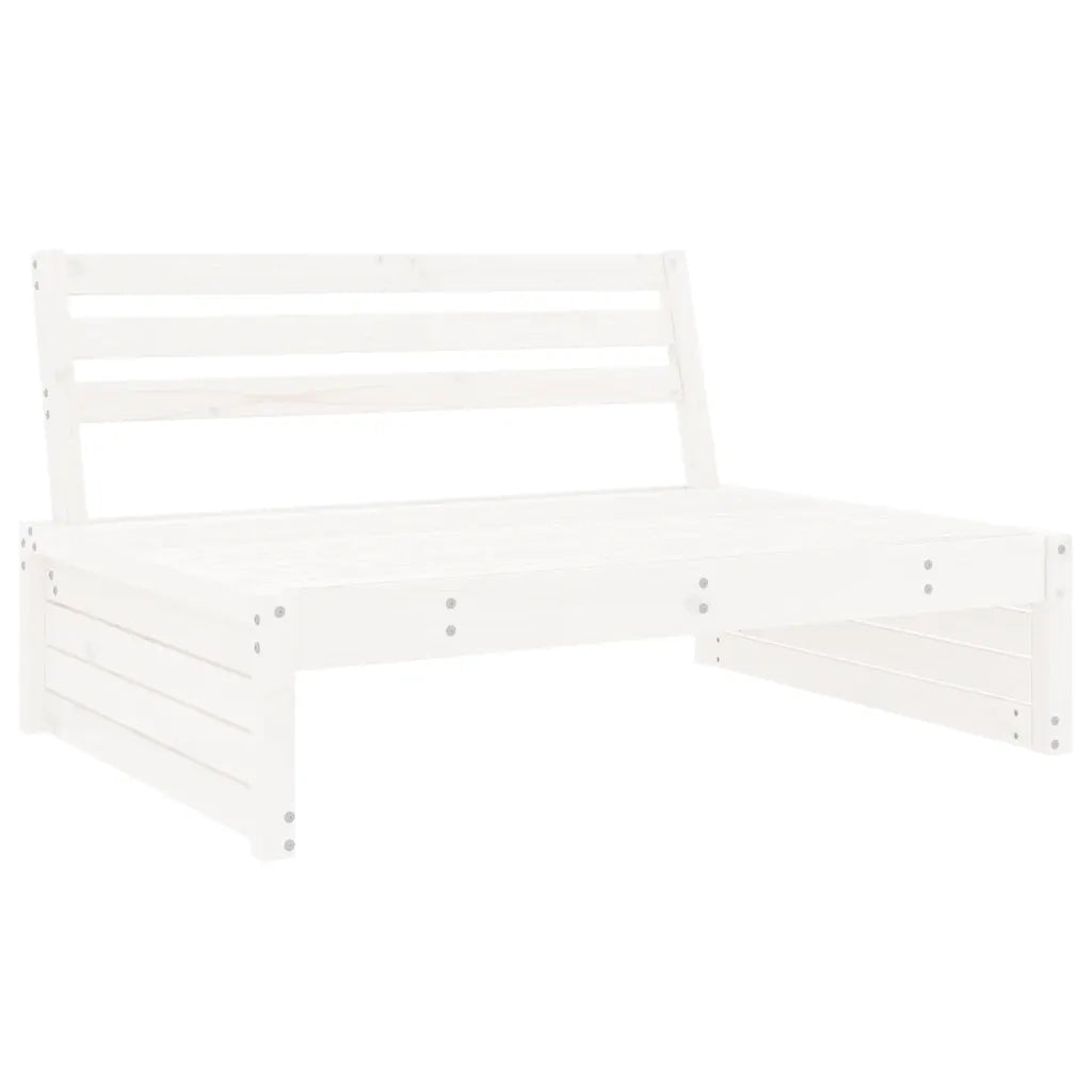 Divano Centrale 120x80 cm in Legno Massello di Pino Bianco 825759