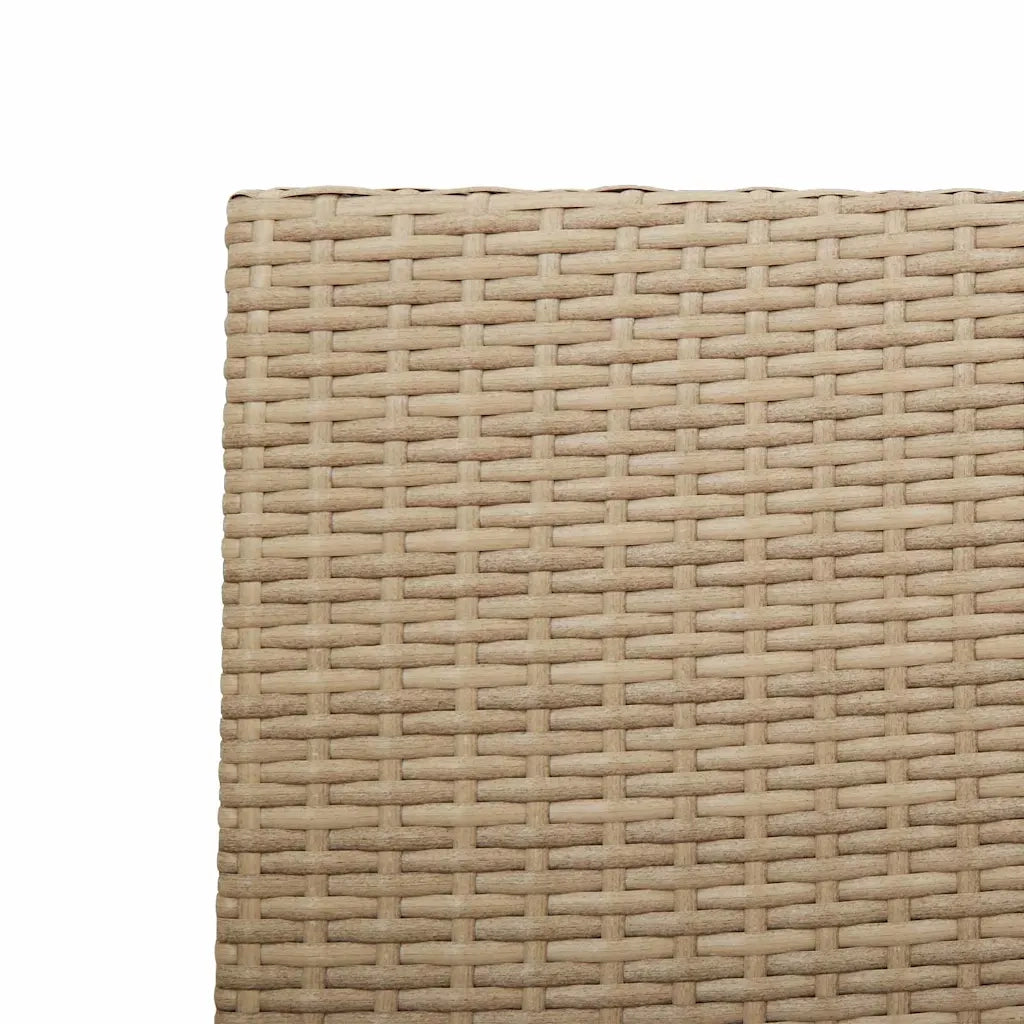 vidaXL Sedie impilabili da giardino 4 pcs Crema e Marrone