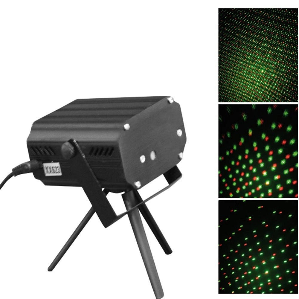 Trade Shop - Proiettore Laser Pattern Puntini Colori Rosso E Verde Uso Interno Distanza 5 Mt -