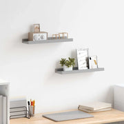 Mensole Loggia per Foto 2 pz Grigie 40x9x3 cm in MDF cod mxl 64647
