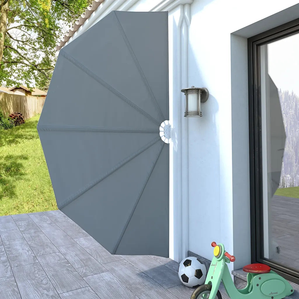Tenda Laterale per Terrazza Pieghevole Grigio 160 cm