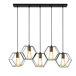 Lampada APP1133-5CP Black Gold