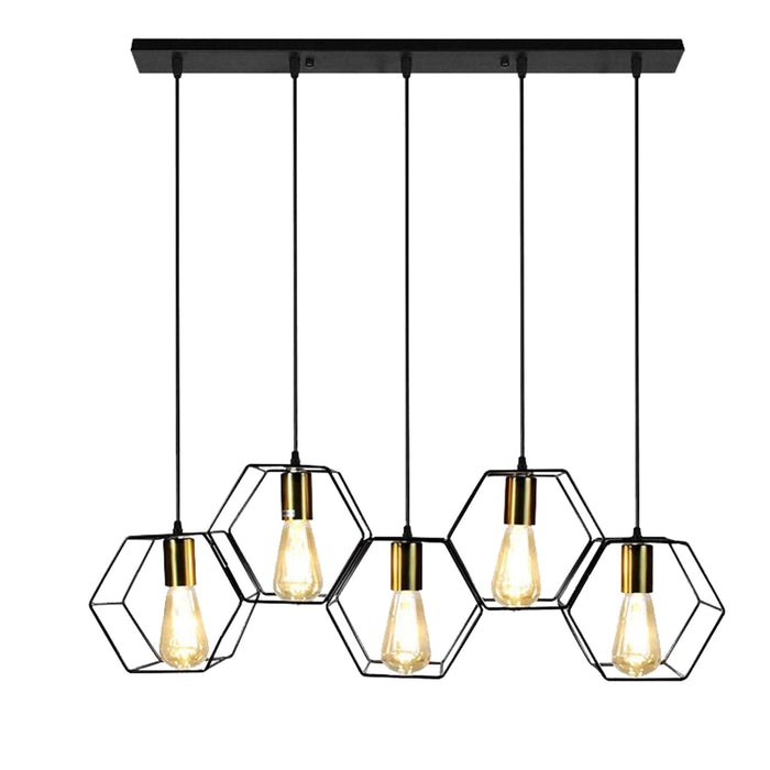 Lampada APP1133-5CP Black Gold