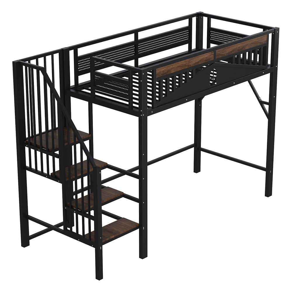 Letto a castello metallo - Xylo - 90x200 cm finestra nero